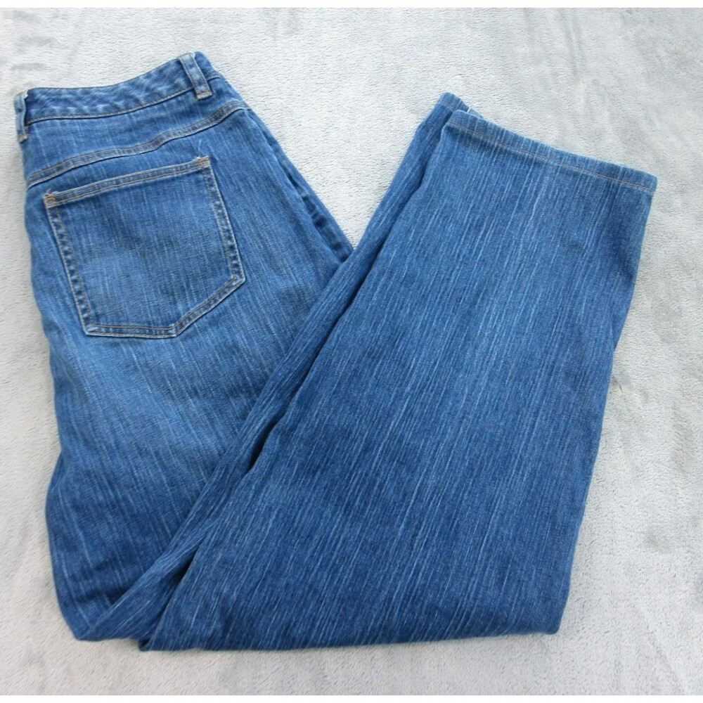 Talbots Jeans Women's Sz. 12 Cropped Stretch 5-Pocket Medium Wash Blue